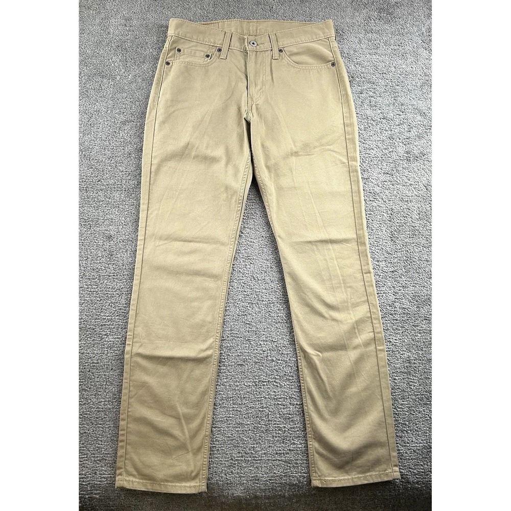 Levis 511 Slim Fit Khaki Tan Cotton Twill Pants 30x32 Mens